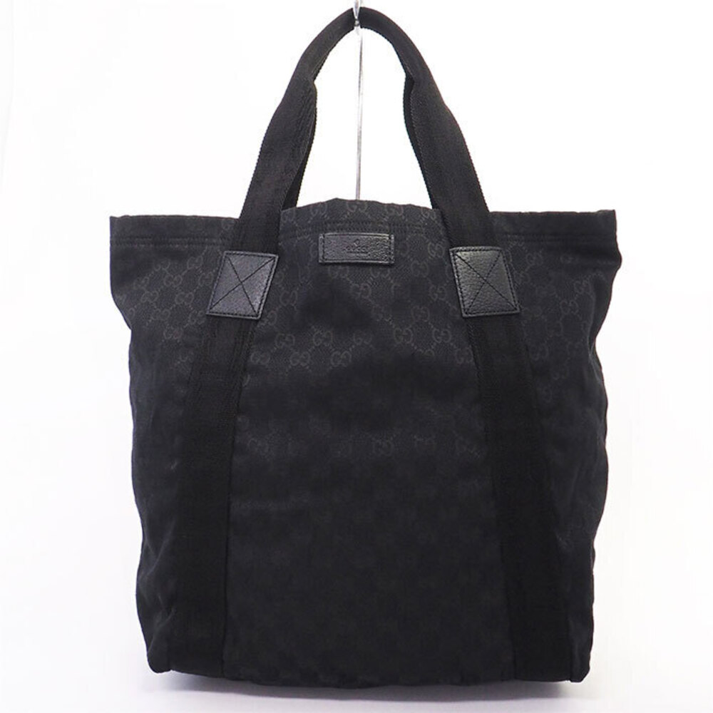 Gucci GG Pattern Tote Shoulder Bag Black